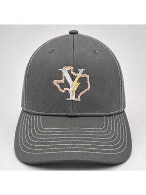 Texas Lightning Bolt Logo Snapback Hat Gray Trucker Adjustable Richardson Cap